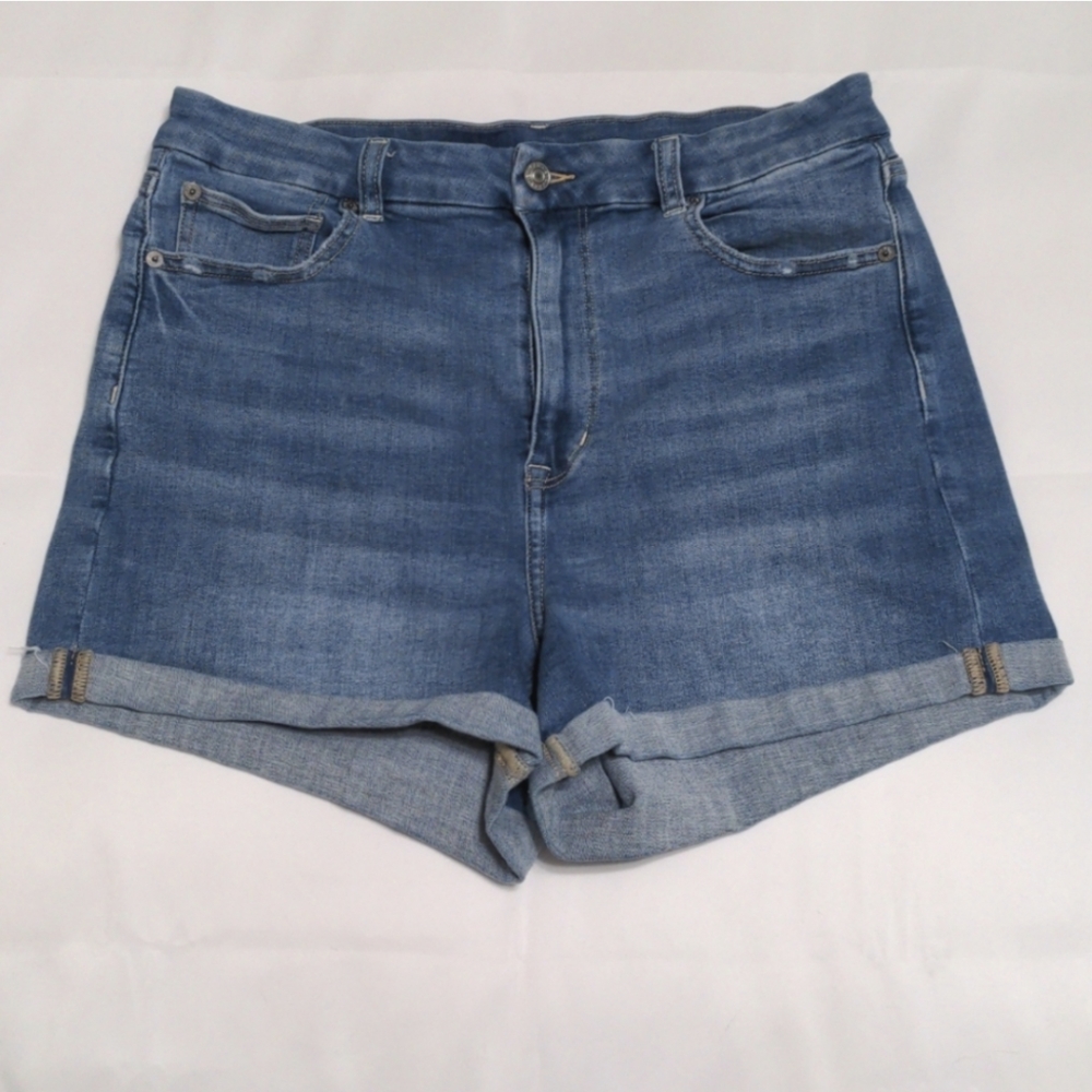 SOLD BUNDLE of 3 American Eagle Curvy Hi-Rise Shortie Shorts sz 14 - Picture 2 of 10